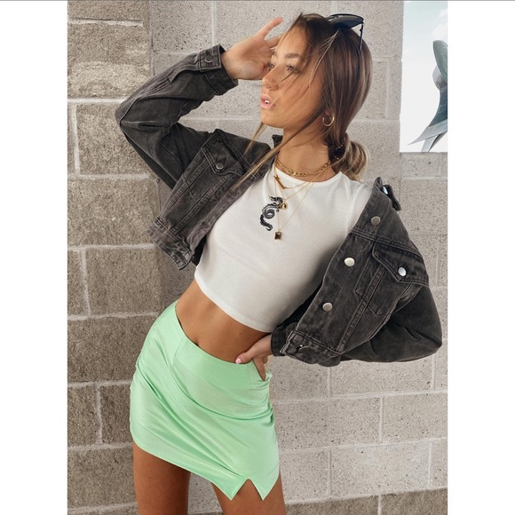 Princess Polly | Marcel Mini Skirt Lime - Picture 5 of 6